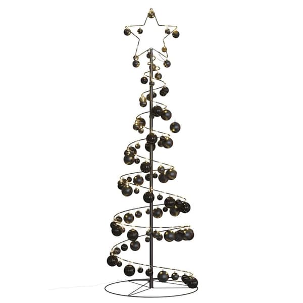 vidaXL LED julgran med julgranskulor 100 LED varmvit 150 cm