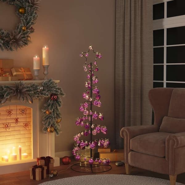 vidaXL Julgranskulor 100 st lila Ø3/4/6 cm
