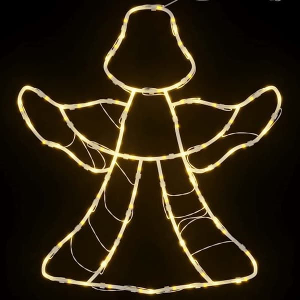 vidaXL Julbelysning ängel silhuett 2 st 50 LEDs varmvit