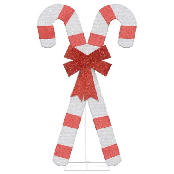 vidaXL Julepynt candy cane 50 LEDs varm hvit