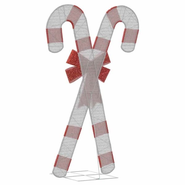 vidaXL Julepynt candy cane 50 LEDs varm hvit