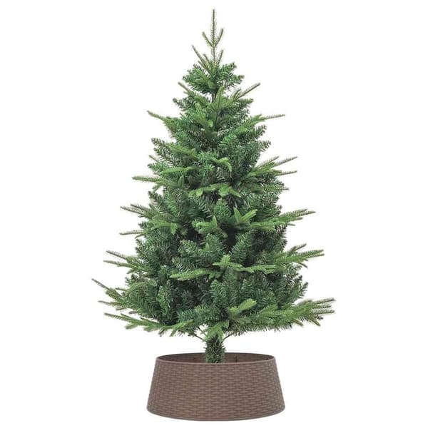vidaXL skjuler til juletræsfod Ø65x23 cm plast brun