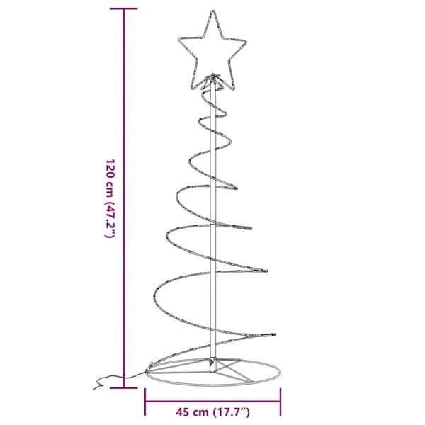 vidaXL LED Juletre 80 LEDs Varm Hvit 120 cm