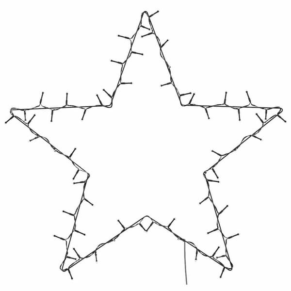 vidaXL Jouluvalot Star Silhouette 80 LEDs Lämmin valkoinen