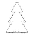 Miniatyrbilde 3 av 8: vidaXL Julelys juletre silhuett 115 LED varm hvit