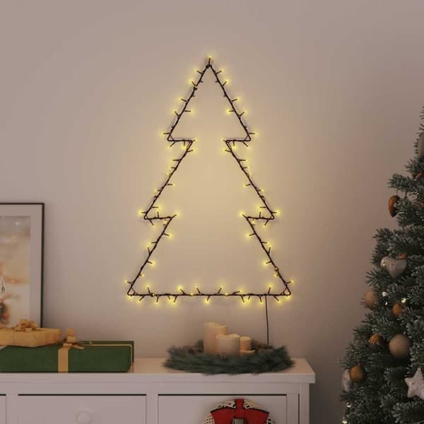 vidaXL Julelys juletre silhuett 115 LED varm hvit