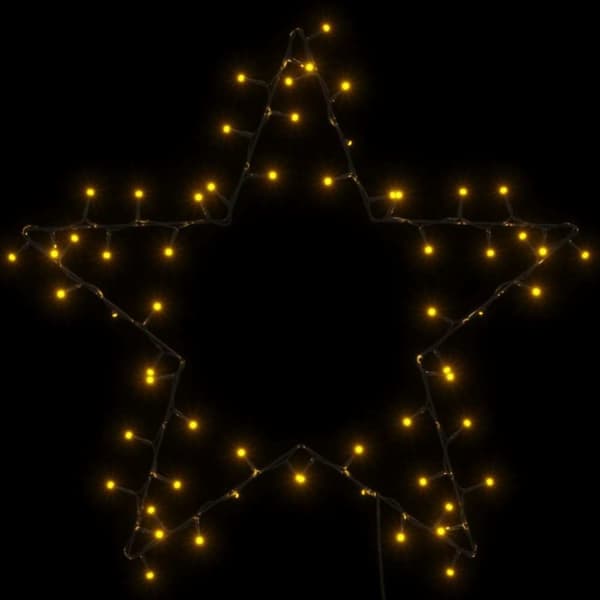 vidaXL Julelys stjernesilhuett 80 LED varm hvit