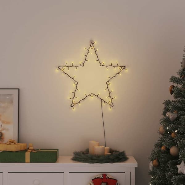 vidaXL Julelys stjernesilhuett 80 LED varm hvit