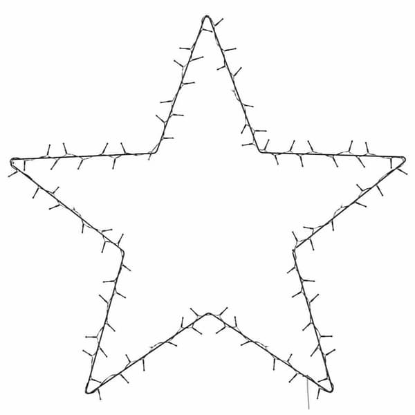vidaXL Jouluvalot Star Silhouette 115 LEDs Lämmin valkoinen