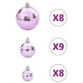 Miniatyrbilde 5 av 9: vidaXL Julekuler 100 stk rosa Ø3/4/6 cm