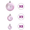 Miniatyrbilde 6 av 9: vidaXL Julekuler 100 stk rosa Ø3/4/6 cm