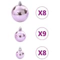 Miniatyrbilde 7 av 9: vidaXL Julekuler 100 stk rosa Ø3/4/6 cm