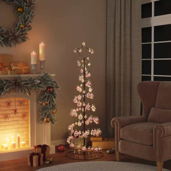 vidaXL Julekuler 100 stk rosa Ø3/4/6 cm