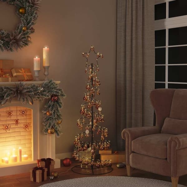 vidaXL LED joulukuusi koruilla 100 LEDiä Lämmin valkoinen 150 cm