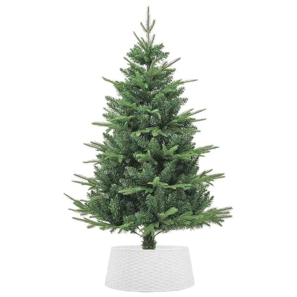 vidaXL skjuler til juletræsfod Ø56x23 cm plast hvid