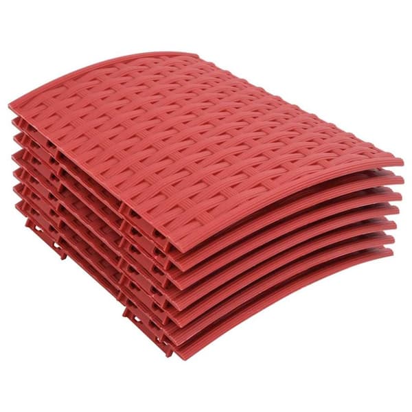vidaXL Juletreskjørt rødt Ø56x23 cm plast