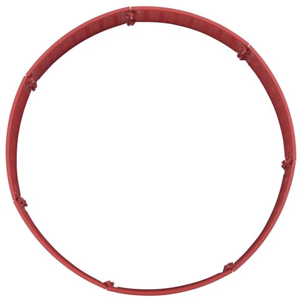 vidaXL Juletreskjørt rødt Ø56x23 cm plast