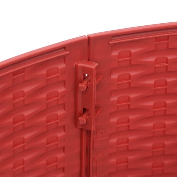vidaXL Juletreskjørt rødt Ø56x23 cm plast