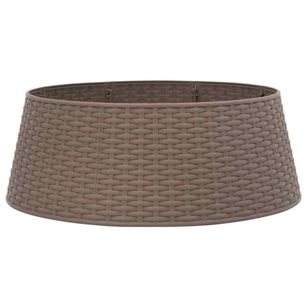 vidaXL Julgranskrage brun Ø65x23 cm plast