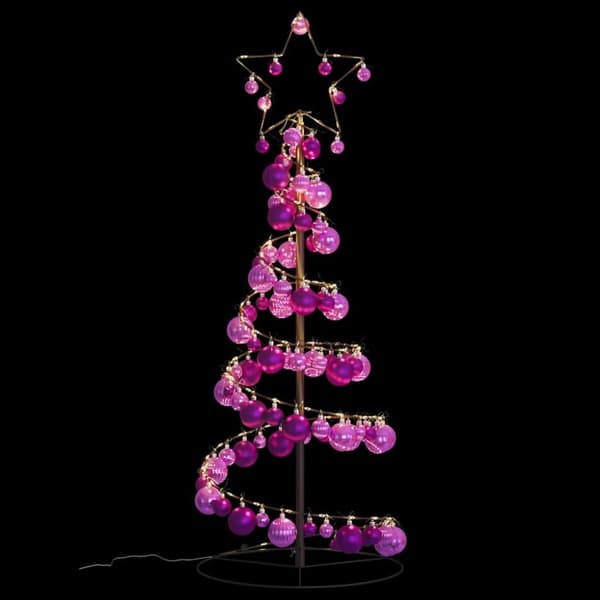 vidaXL LED julgran med julgranskulor 80 LED varmvit 120 cm