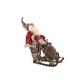 Miniatyrbild 1 av 4: Prydnadsfigur DKD Home Decor Röd Grå Trä Tomte 42 x 22 x 48 cm