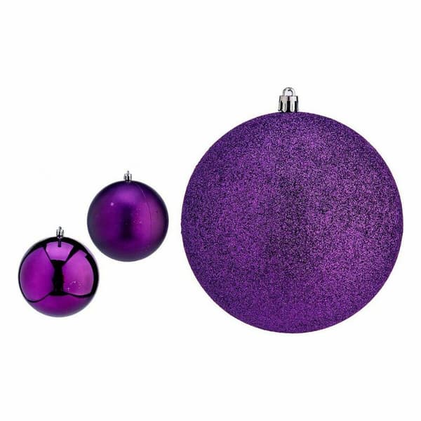 Uppsättning av julkulor Krist+ 00774 Purpur PVC Ø 12 cm (6 antal)