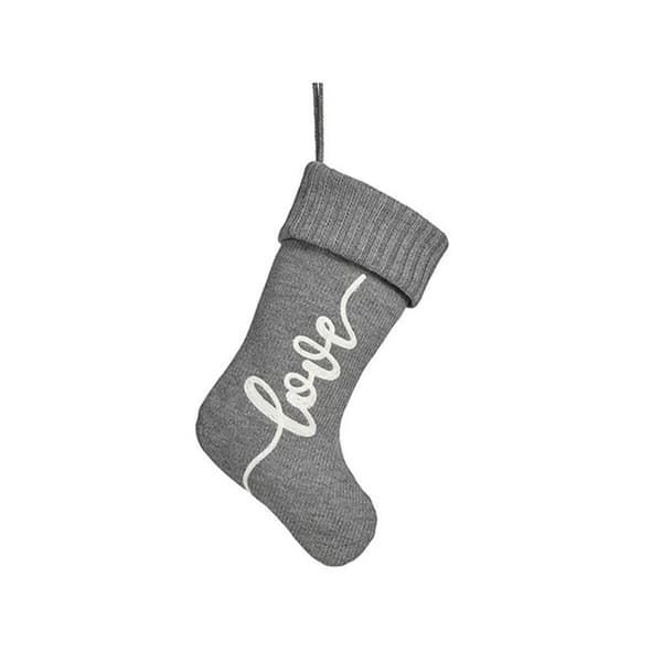 Julepynt Love Julesok Grå Klæde 28 x 4 x 46 cm (12 enheder)