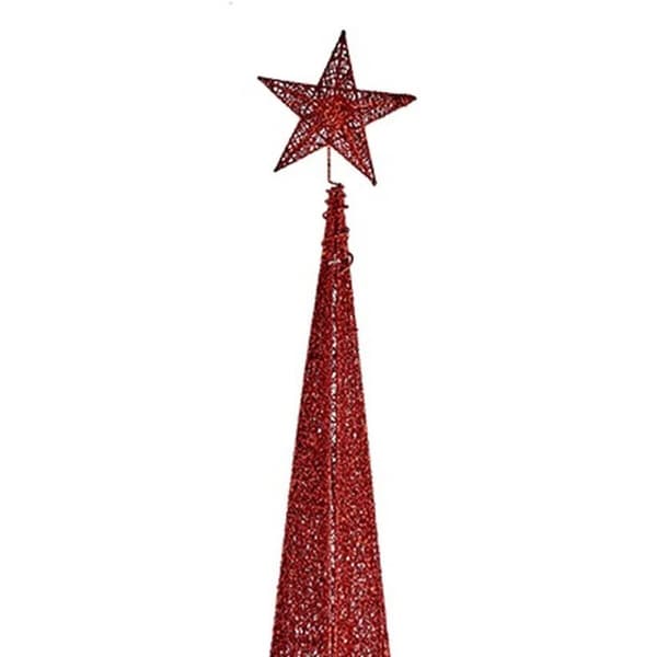 Juletræ Tårn Rød Metal Plastik 42 x 218 x 42 cm (3 enheder)