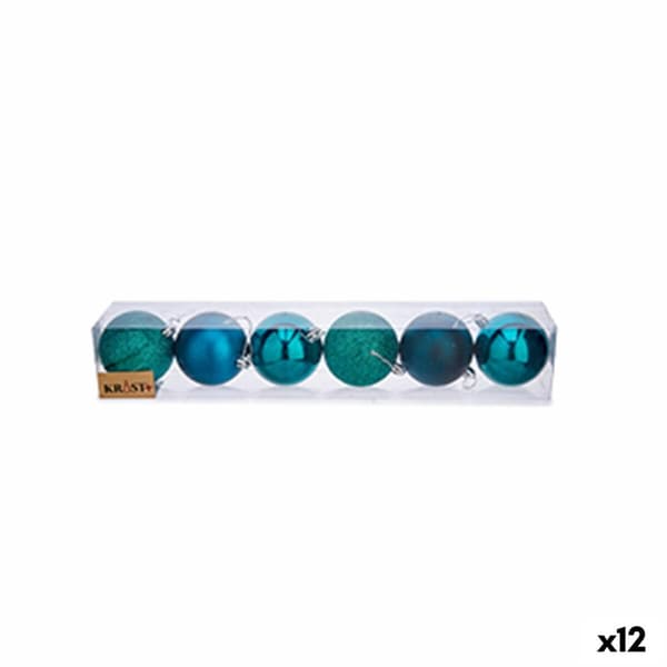 Joulupallosetti Krist+ 00831 Sininen Muovinen Ø 7 cm (12 osaa)