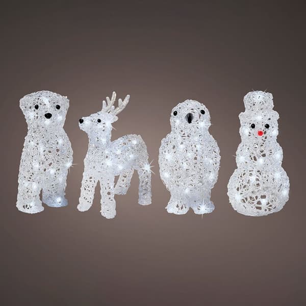 Koristeellinen puutarhahahmo Lumineo 491031 eläimet 17 x 12 x 23 cm Joulu