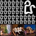 Miniatyrbild 1 av 4: 50 st plast julrännkrokar Strängljuskrok Mini julljusklämma utomhus (vit)