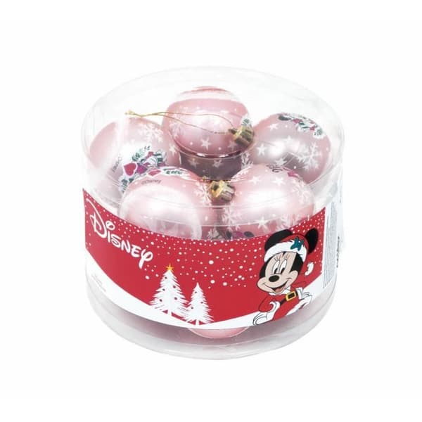 julkula minnie mouse lucky 10 enheter rosa plast (ø 6 cm)