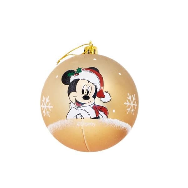 Julgranskulor - DISNEY - Musse - Set om 6 - Diameter 8 cm - Handdekorerad plast