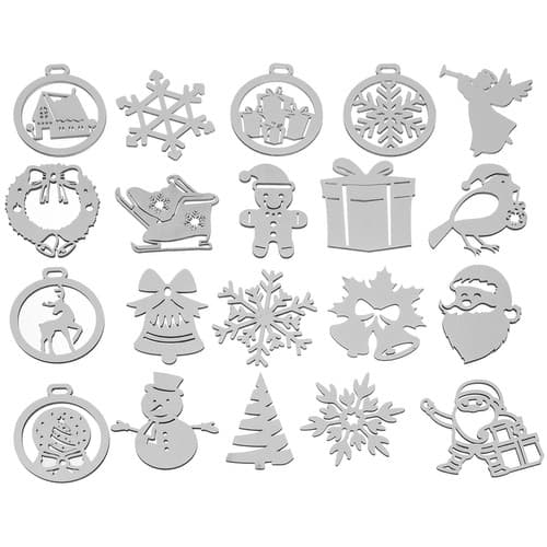 20-Pack Julgranskulor / Juldekoration i Trä