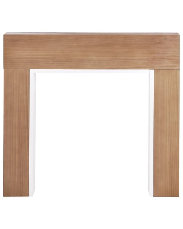 Pejsehylde Lyst træ MDF 110 x 19 x 102 cm Moderne og minimalistisk stil Pejs Stue Interiør