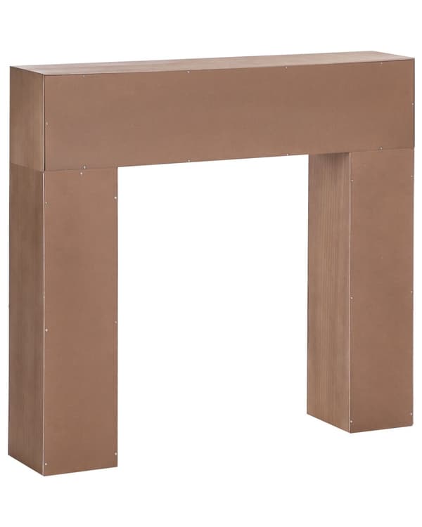 Pejsehylde Lyst træ MDF 110 x 23 x 100 cm Lodret dekoration Minimalistisk og moderne stil Pejs Stue Interiør
