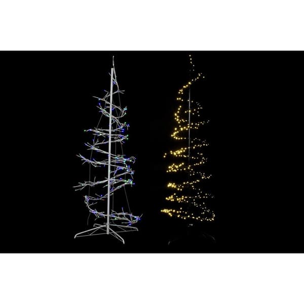 Joulupuu DKD Home Decor Valkoinen Musta Metalli 70 x 70 x 190 cm (2 osaa)