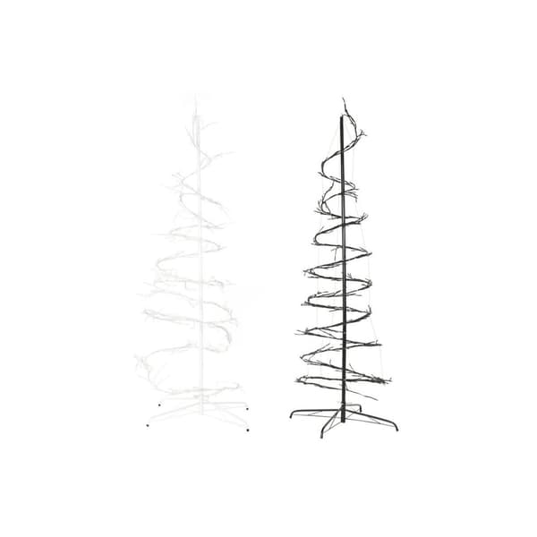 Joulupuu DKD Home Decor Valkoinen Musta Metalli 70 x 70 x 190 cm (2 osaa)