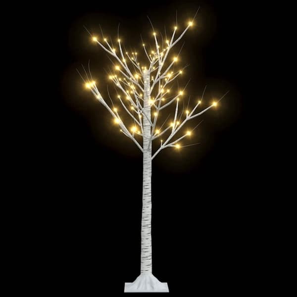 vidaXL Joulukuusi 128 LED 1,2 m lämmin valkoinen paju ulos/sisälle