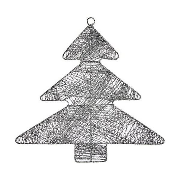 juldekorationer silver julgran 36,7 x 0,2 x 37,5 cm metall plast