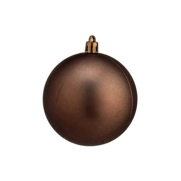 set med bruna plastjulkulor ø 8 cm 8 x 8 x 47 cm (24 enheter)