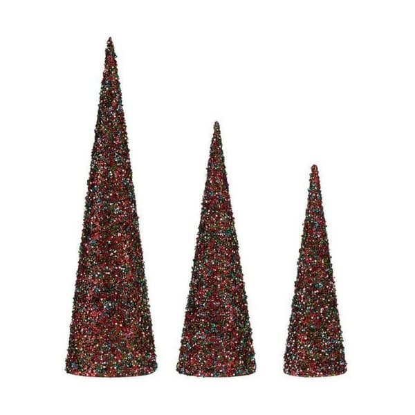 juldekoration glitterstrutar 16,5 x 60 x 16,5 cm fuchsiablått