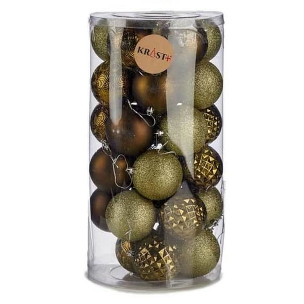 set med gröna julkulor i pvc 8 x 8,5 x 8 cm (4 enheter)