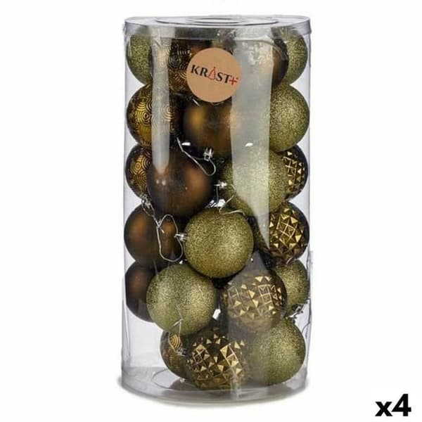 set med gröna julkulor i pvc 8 x 8,5 x 8 cm (4 enheter)
