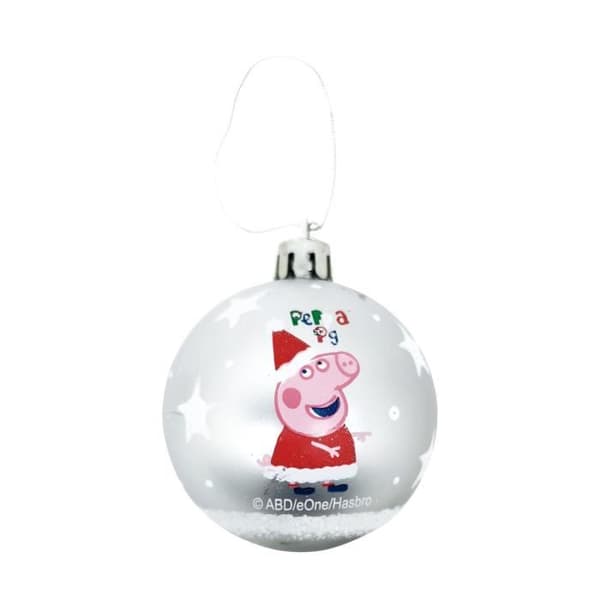 ARDITEX PP14018 Set med 6 julgranskulor diameter 8cm från EONE-Peppa Pig