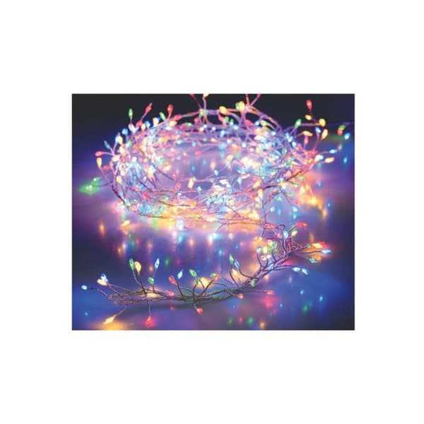 EDM silvertrådsgirlang - Julstämning - flerfärgad - 100 mikro-LED - 1,5 m - 71276