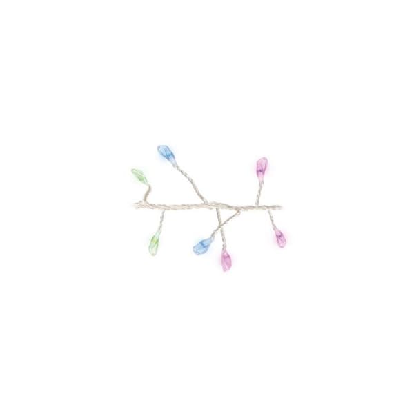 EDM silvertrådsgirlang - Julstämning - flerfärgad - 100 mikro-LED - 1,5 m - 71276