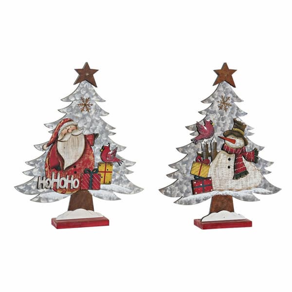 Julgranskula DKD Home Decor Trä (2 pcs) (33 x 6 x 39.5 cm)