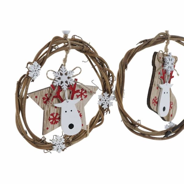 Julgranskula DKD Home Decor Trä (3 pcs) (14 x 1 x 18 cm)