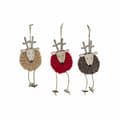 Miniatyrbild 1 av 3: Julgranskula DKD Home Decor Polyester Trä Ren (3 pcs) (8 x 3 x 26 cm)